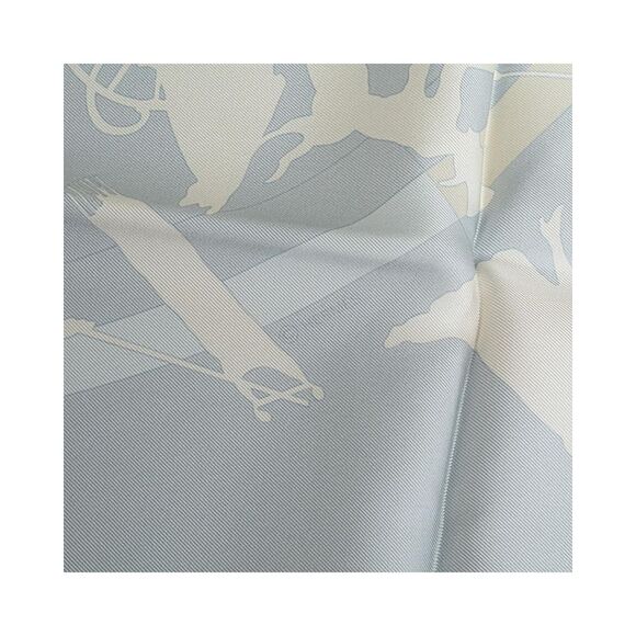 Pre Loved Hermes Silk Scarf with Jeux DOmbres Design - Picture 6 of 7